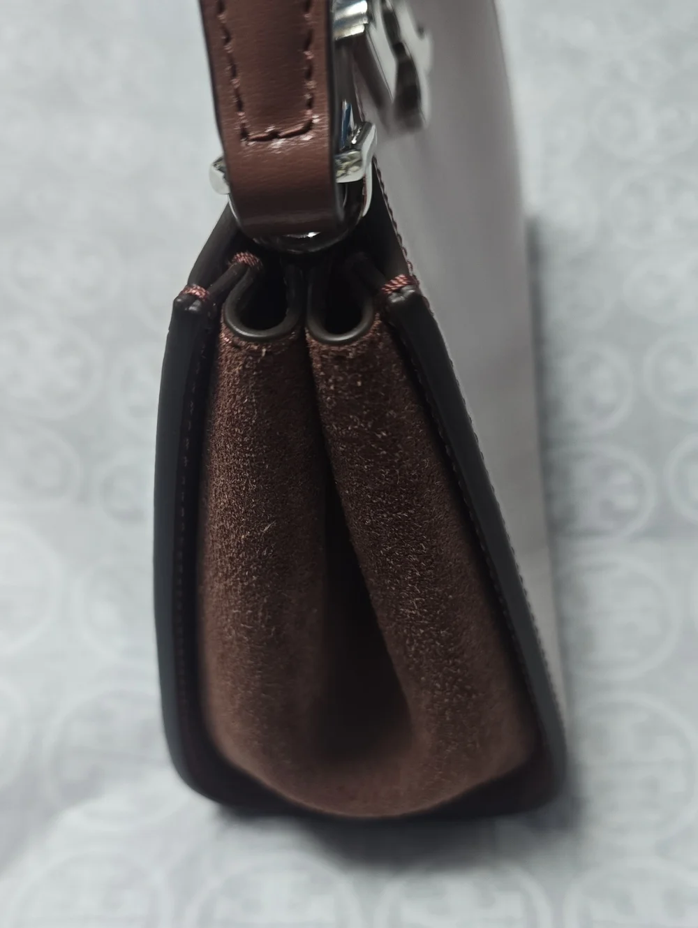 Tory Burch Dusty Mauve Leather Top-Handle Satchel
